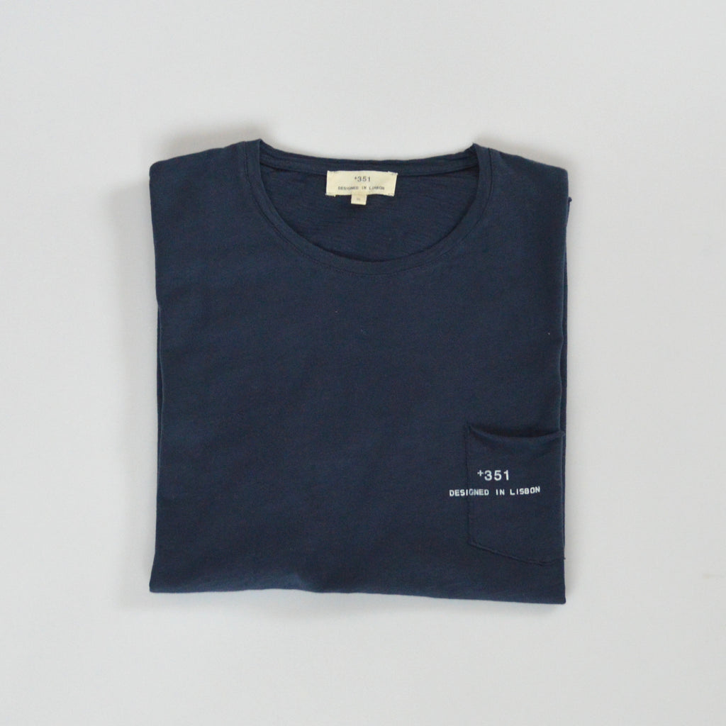 Classic navy blue cotton t-shirt