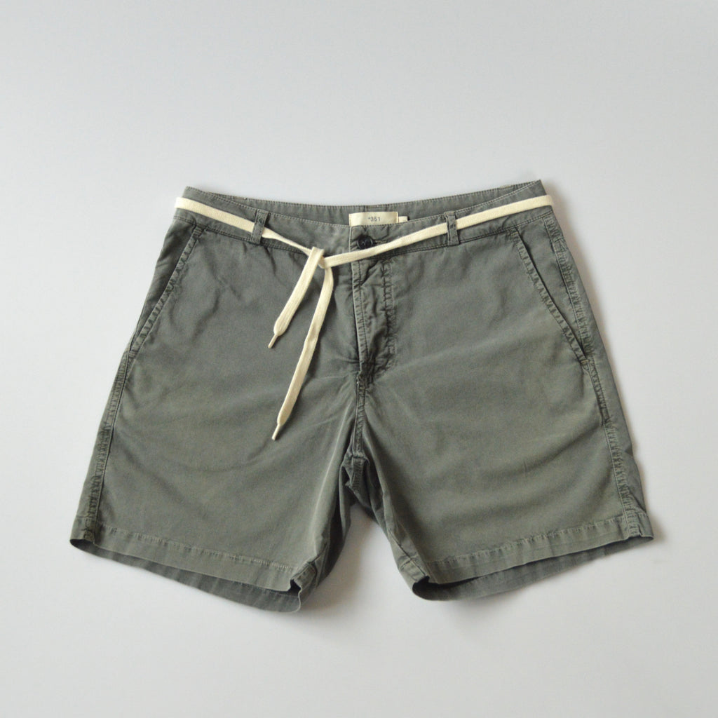 Mens grey cotton shorts front