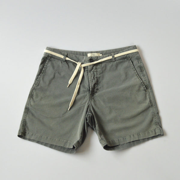 Mens grey cotton shorts front