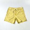 Mens yellow cotton shorts front