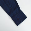 Mens navy denim shirt cuff