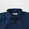 Mens navy denim shirt collar