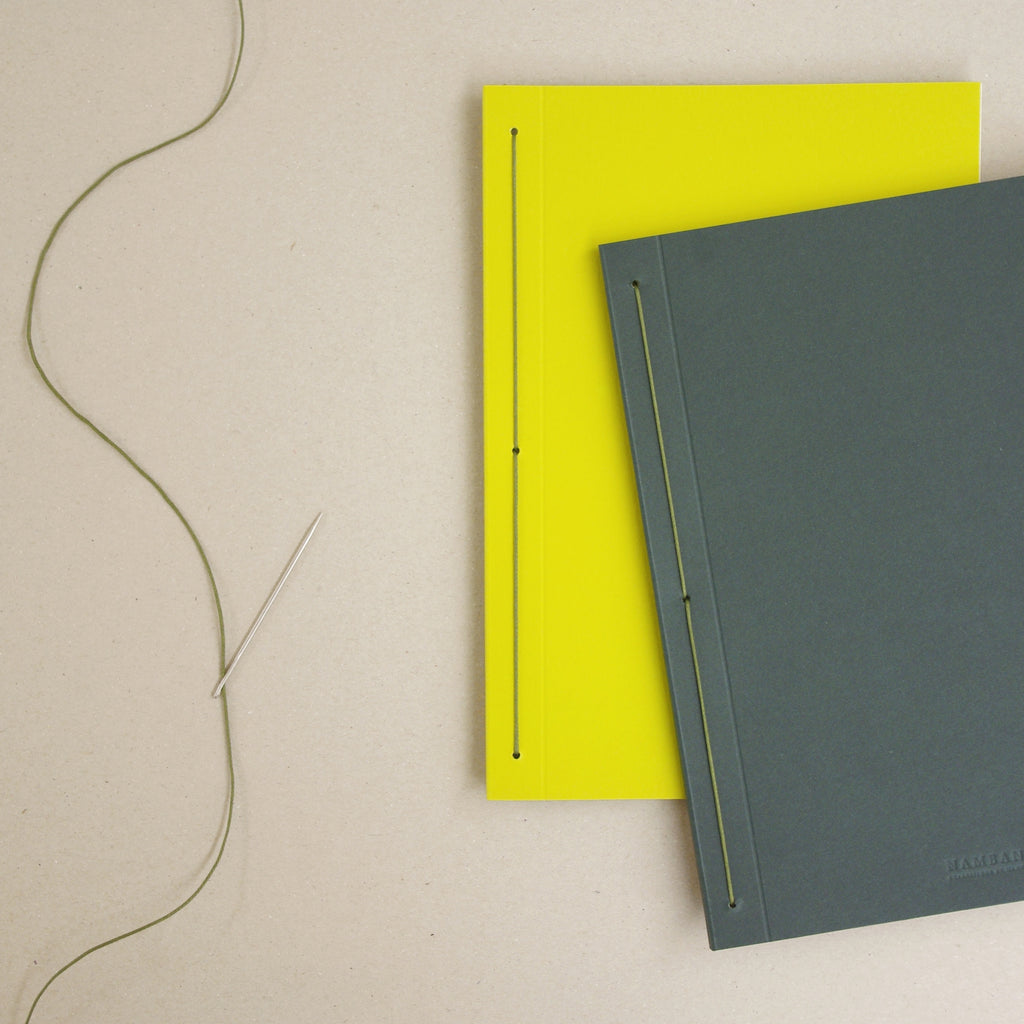 Notebook yellow green B5 B6 plain ruled