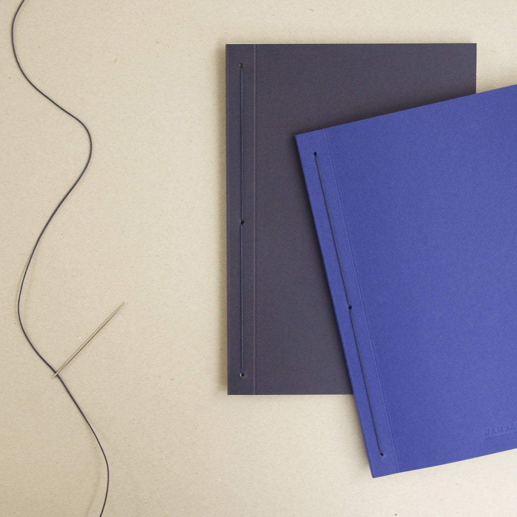 Notebook navy blue B5 B6 plain ruled