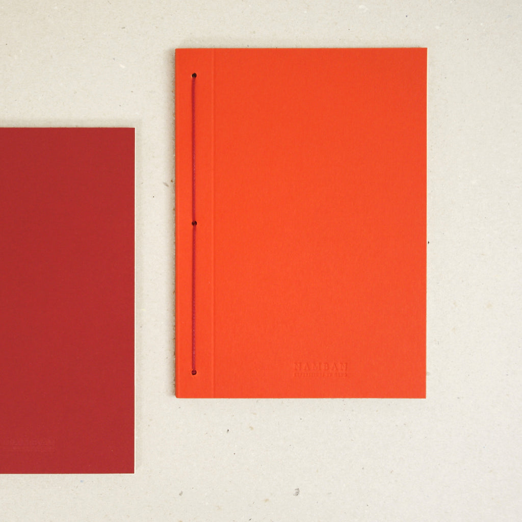 Notebook orange red B5 B6 plain ruled