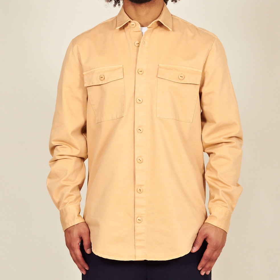 Luso heavy cotton shirt beige zoom