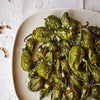 Padron peppers with salt flower